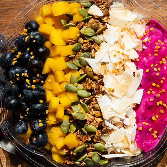 Dragon Bowl Smoothie with fruit and nuts
