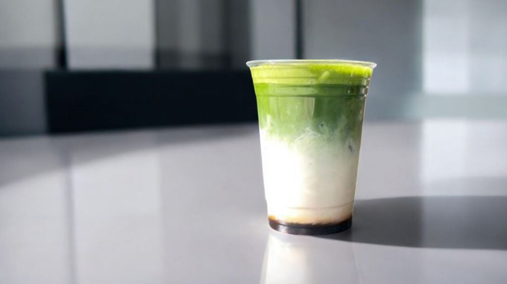 salted vanilla matcha in to go cup from PureFyx in Cleveland